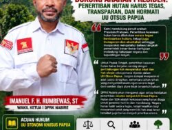 WAKIL KETUA I DPRK NABIRE DUKUNG ARAHAN PRESIDEN: PENERTIBAN HUTAN HARUS TEGAS, TRANSPARAN, DAN HORMATI UU OTSUS PAPUA
