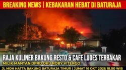 kebakaran hebat melanda rumah sekaligus tempat usaha raja kuliner resto dan cafe milik mantan DPRD OKU*